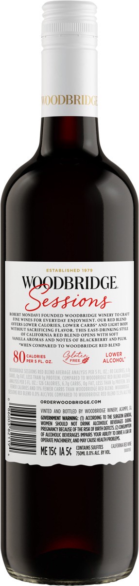 slide 2 of 6, Woodbridge by Robert Mondavi Sessions Red Blend Red Wine, 750 mL Bottle, 25.36 fl oz