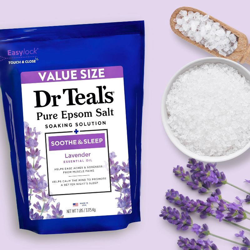 slide 3 of 4, Dr Teal's Epsom Salt Magnesium Soak - Soothe & Sleep with Lavender - 7 lbs, 7 lb