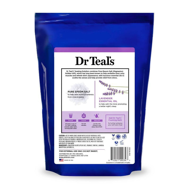 slide 4 of 4, Dr Teal's Epsom Salt Magnesium Soak - Soothe & Sleep with Lavender - 7 lbs, 7 lb