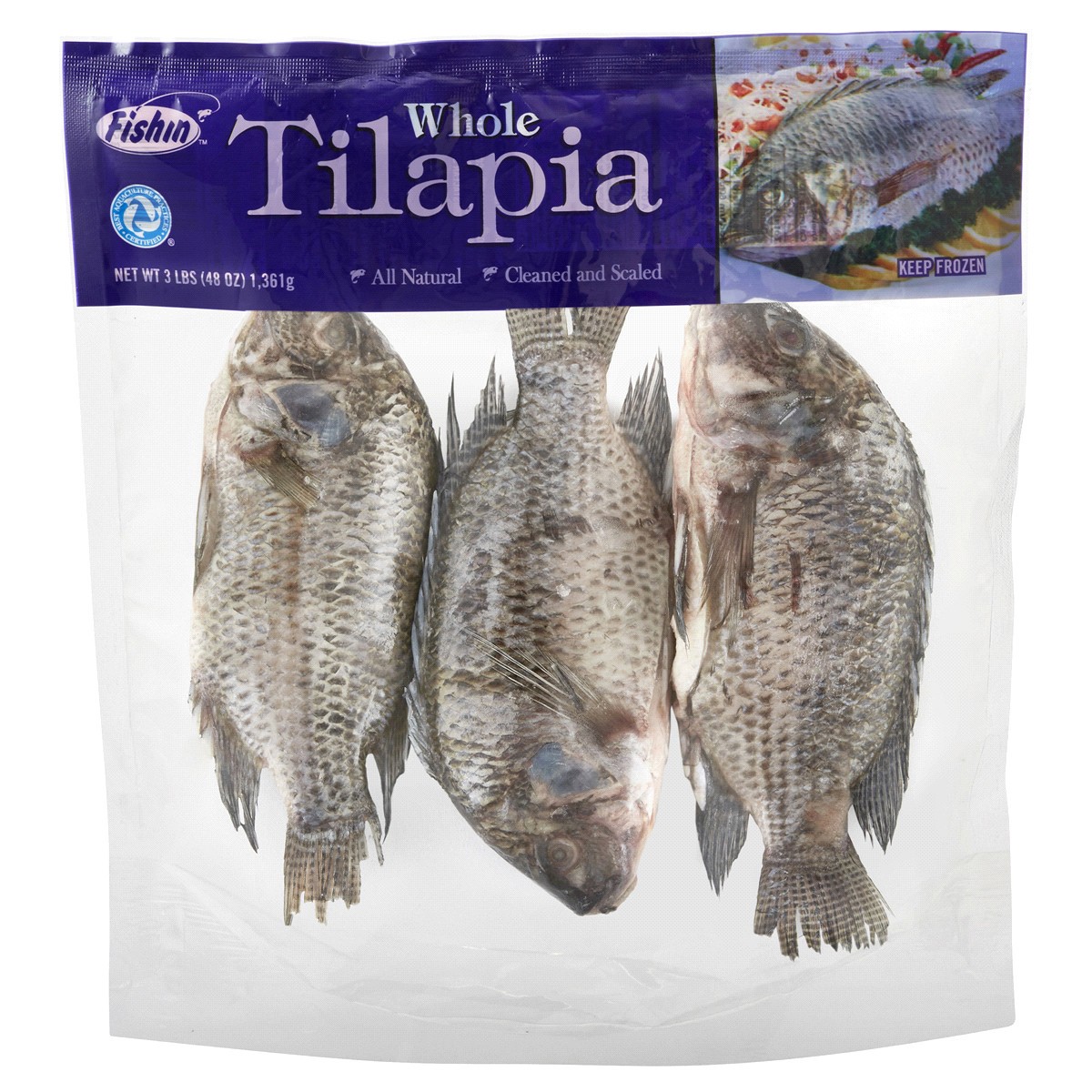 slide 1 of 1, The Fishin' Company Whole Tilapia, 3 lb