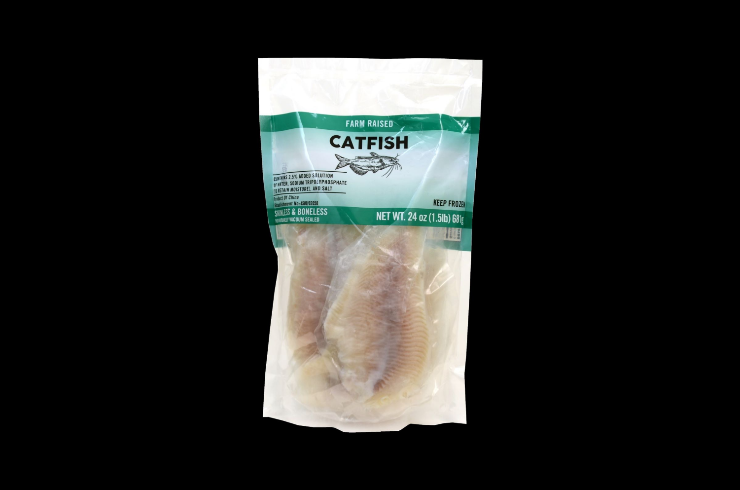 slide 1 of 1, The Fishin' Co. Skinless & Boneless Farm Raised Catfish 24 oz, 24 oz
