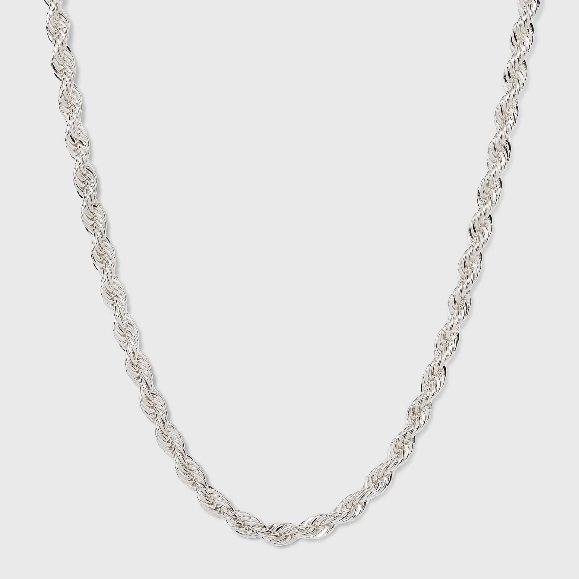 slide 1 of 2, Twisted Chain Short Necklace - A New Day Silver, 1 ct