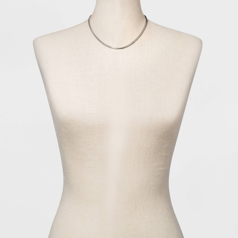 slide 2 of 3, Snake Chain Necklace - A New Day Silver, 1 ct