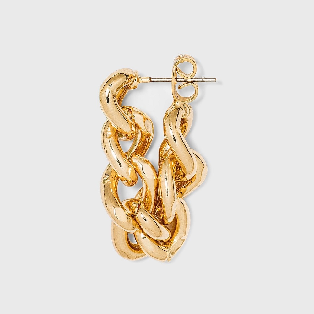 Linked Jacket Hoop Earrings A New Day Gold 1 ct Shipt