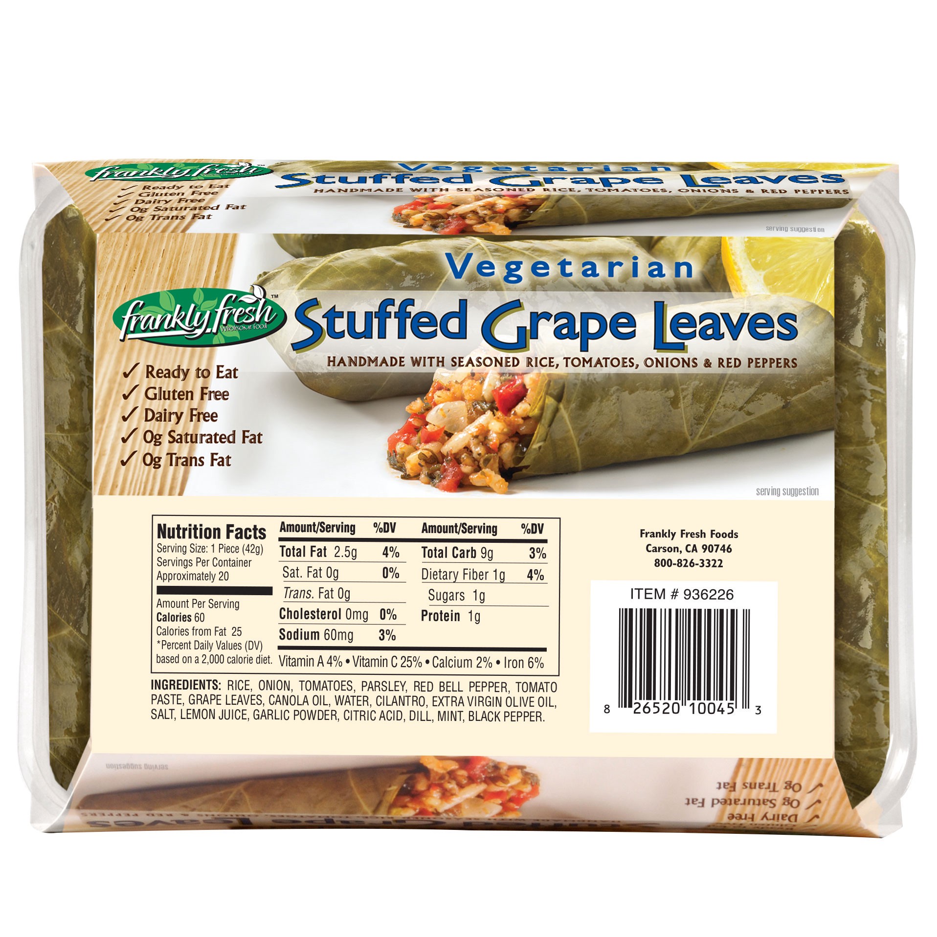 slide 2 of 2, Cedarlane Natural Foods Frankly Fresh Vegetarian Stuffed Grape Leaves, 2 lbs, 