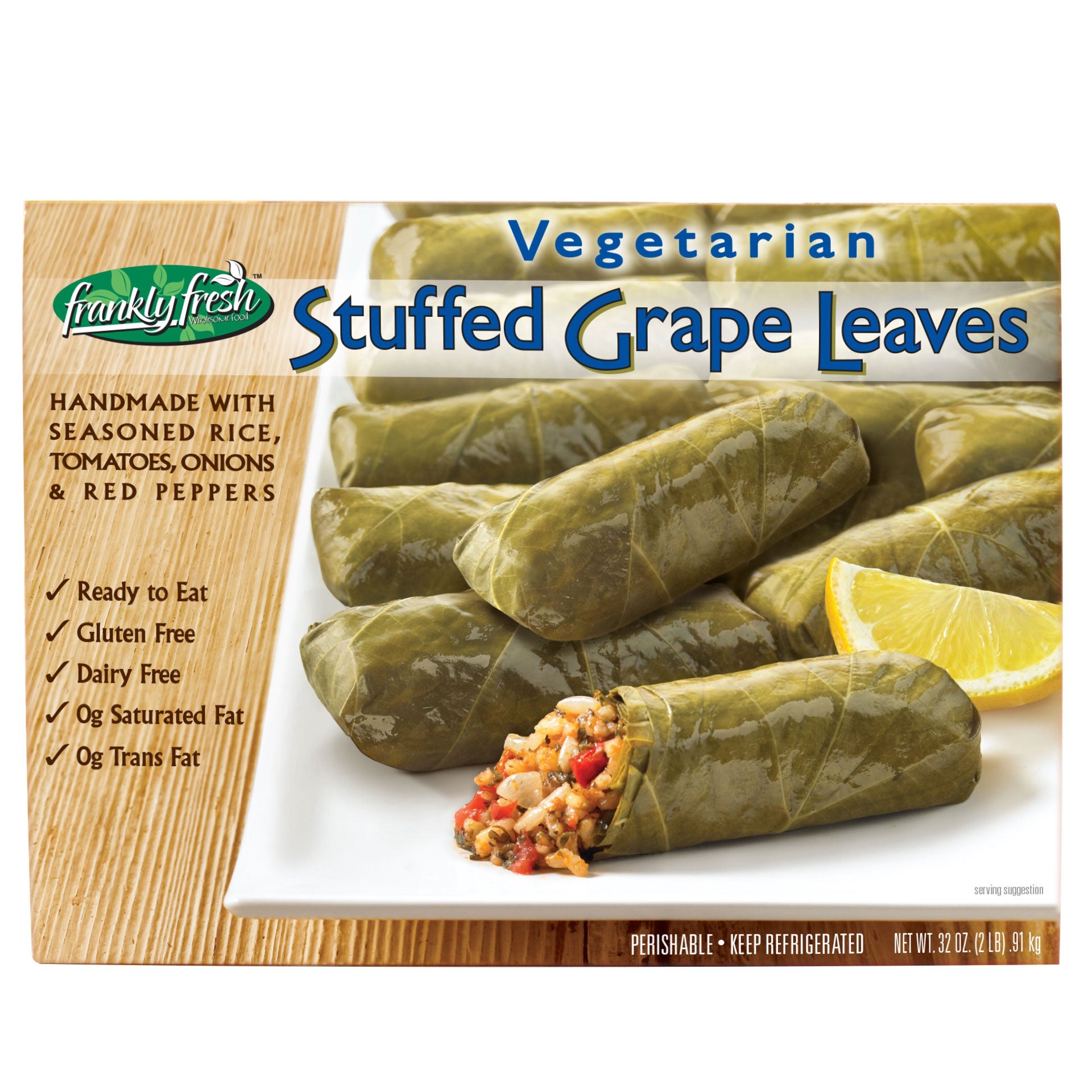 slide 1 of 2, Cedarlane Natural Foods Frankly Fresh Vegetarian Stuffed Grape Leaves, 2 lbs, 