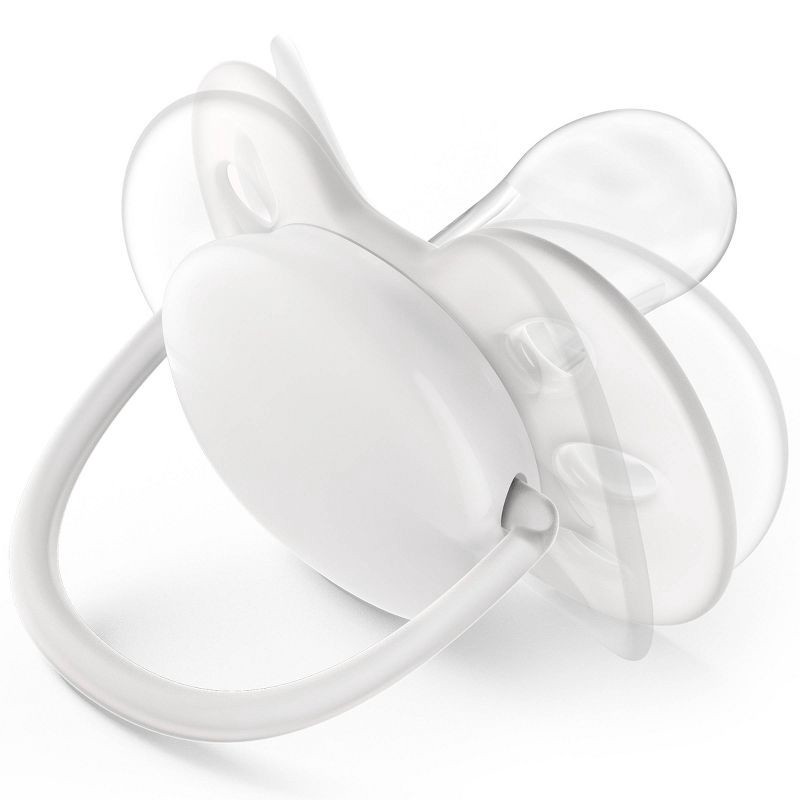 slide 5 of 6, Philips Avent 2pk Ultra Soft Pacifier 0-6 Months - Arctic White/Green, 2 ct