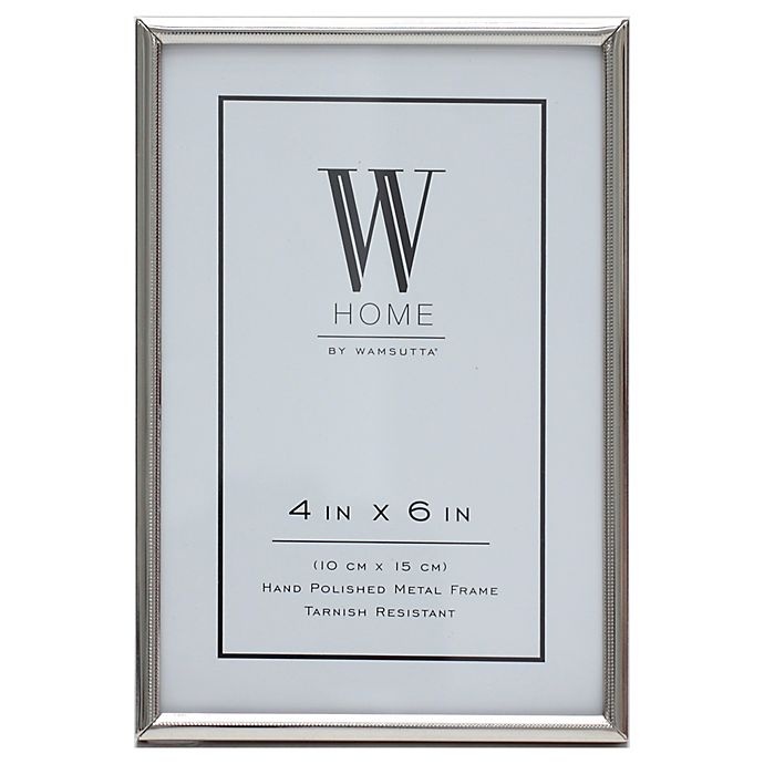 slide 1 of 1, W Home Narrow Picture Frame - Silver, 4 in x 6 in