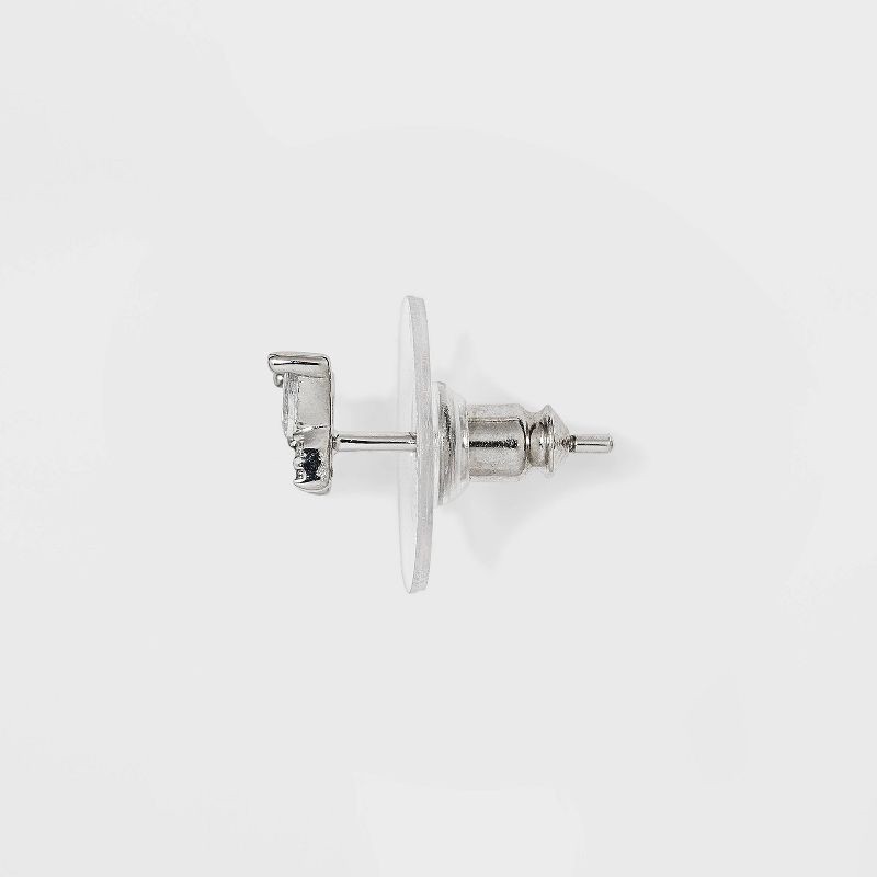 slide 2 of 2, Sterling Silver Cubic Zirconia Butterfly Stud Earring Set 2pc - A New Day™: Polished Nickel-Free, Simulated Stones, 2 ct