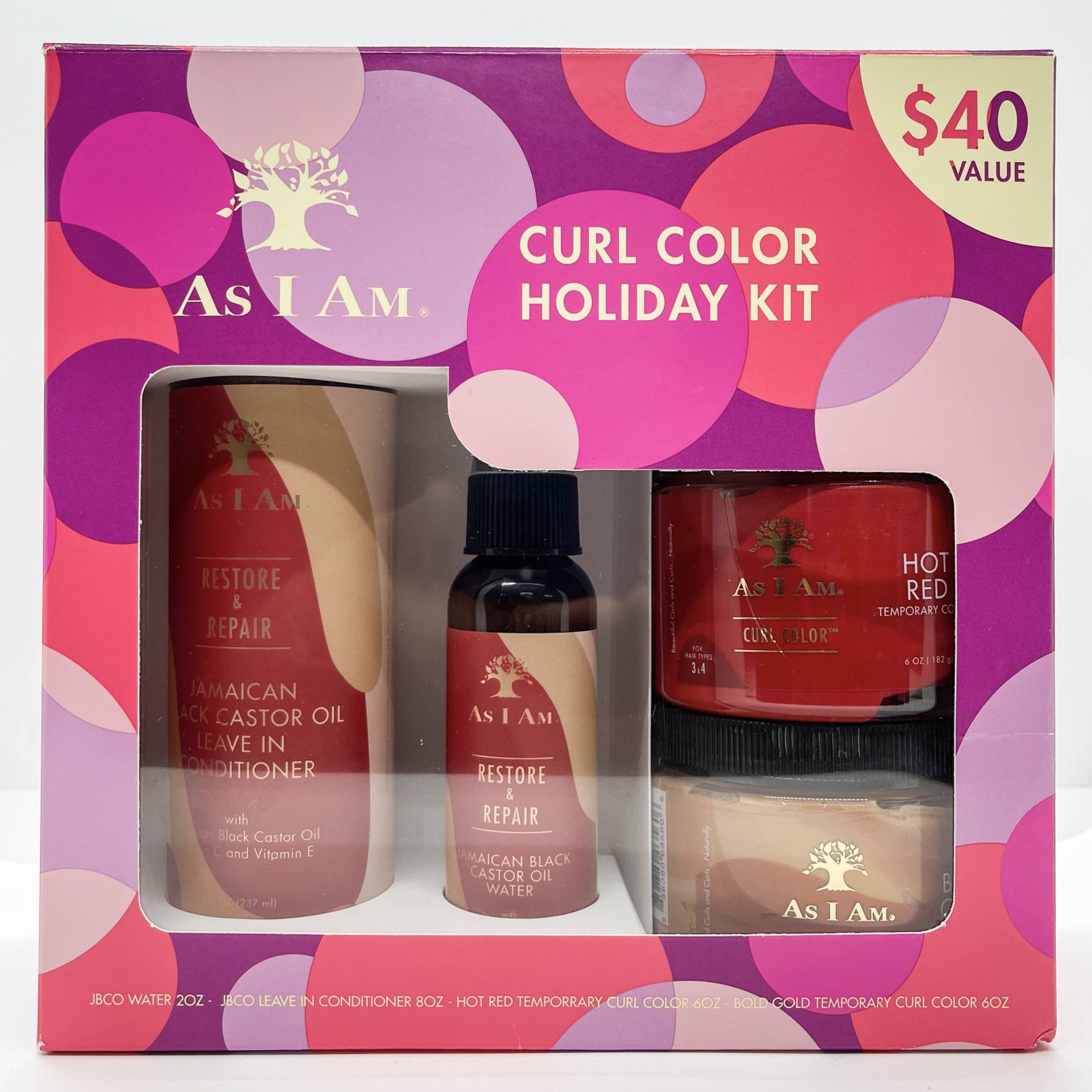 slide 1 of 3, As I Am Curl Color Starter Kit Holiday Gift Set, 4 ct