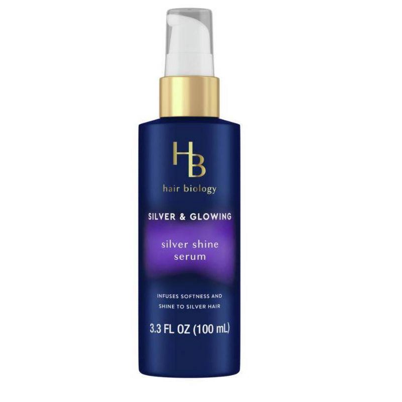 slide 1 of 1, Hair Biology Biotin Silver Shine Hair Serum, Color Safe, Moisturizing and Nourishing for Coarse, Gray and Color-Treated Hair - 3.3 fl oz, 3.3 fl oz