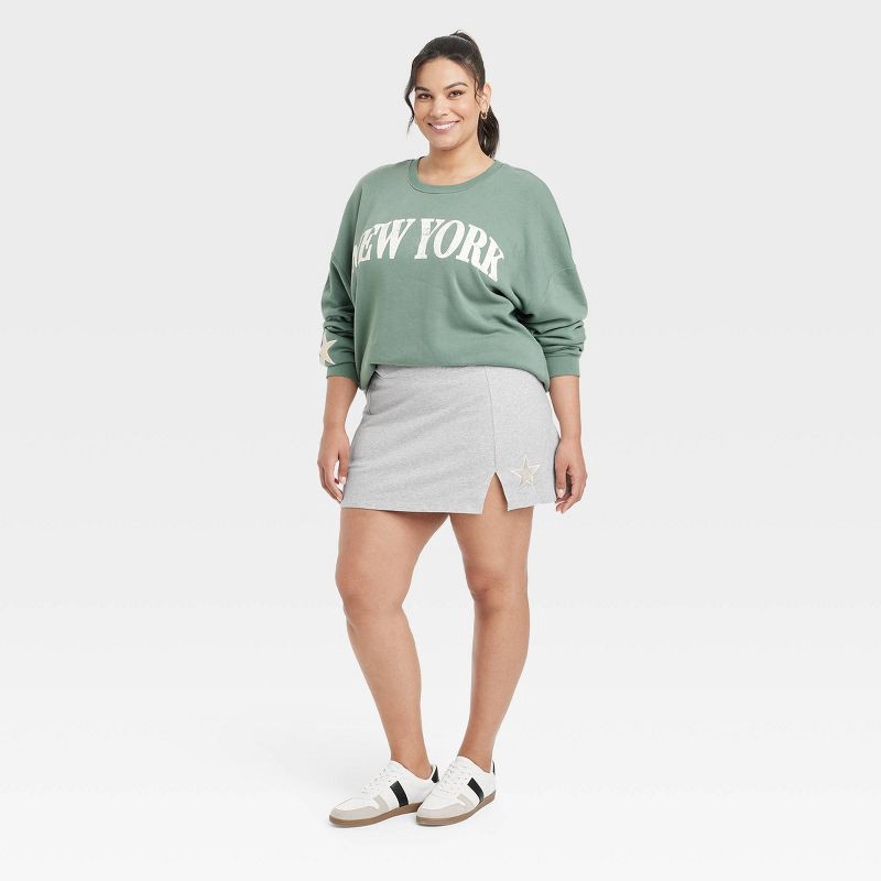 slide 5 of 11, Hammered Metal Hoop Trio Earring Set 3pc - A New Day™ Silver: Nickel-Free Post, Women's Accessories, 0.98" Diameter, 3 ct