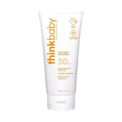 thinksun thinkbaby Mineral Sunscreen Lotion with Non-Nano Zinc Oxide, UVA/UVB Protection, Water Resistant - SPF 50 - 6 fl oz