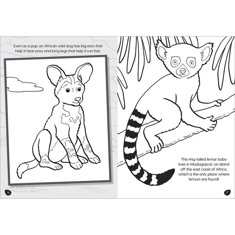 slide 4 of 6, Animal Planet: Wild Baby Animals Coloring and Activity Book (Board Book), 1 ct