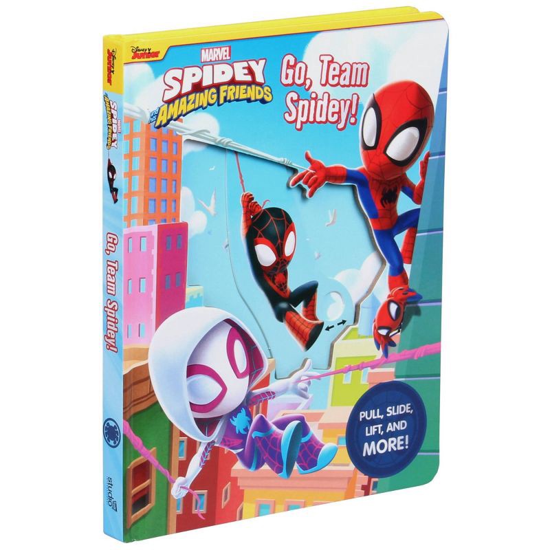 slide 2 of 6, Readerlink Spidey and His Amazing Friends: Go Team Spidey! Board Book with Flaps and Sliding Pieces (Board Book), 1 ct