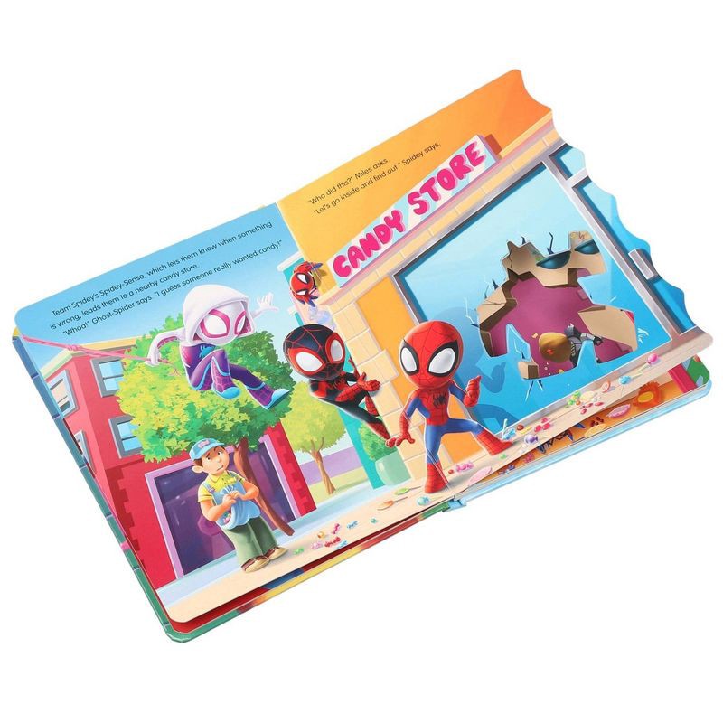 slide 3 of 6, Readerlink Spidey and His Amazing Friends: Go Team Spidey! Board Book with Flaps and Sliding Pieces (Board Book), 1 ct