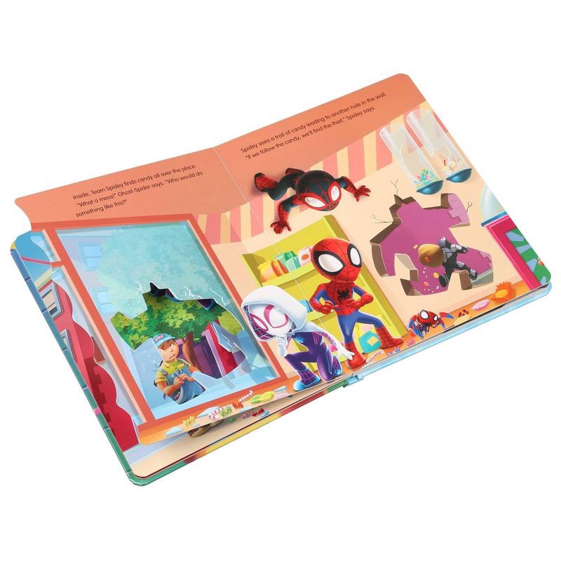 slide 4 of 6, Readerlink Spidey and His Amazing Friends: Go Team Spidey! Board Book with Flaps and Sliding Pieces (Board Book), 1 ct