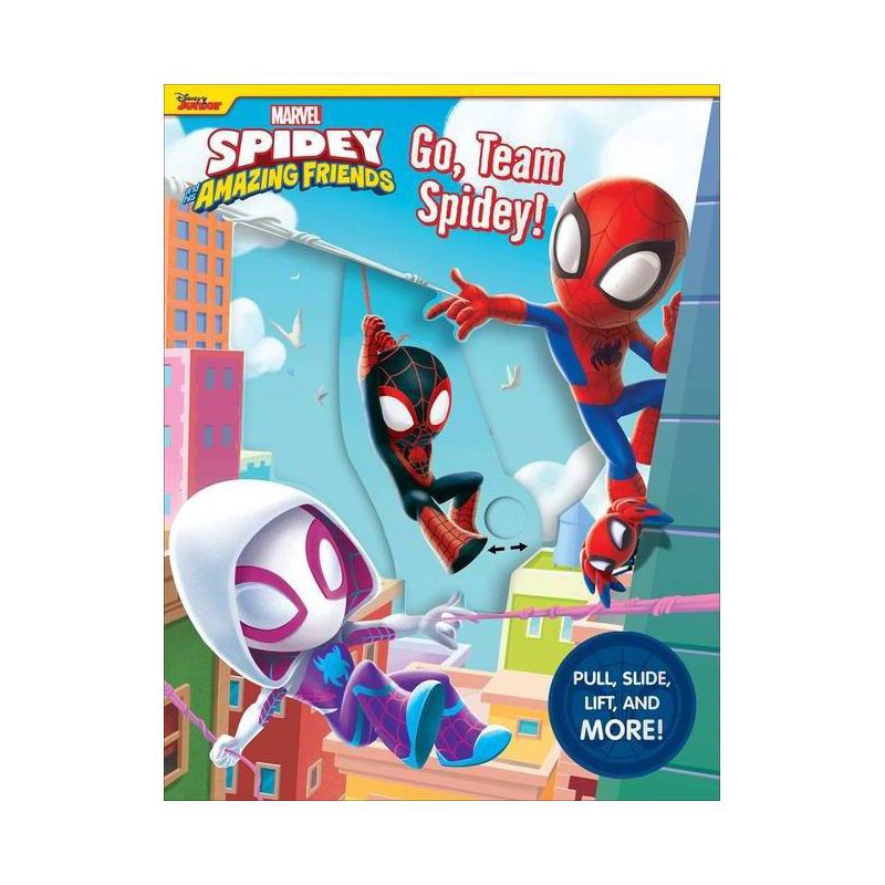 slide 1 of 6, Readerlink Spidey and His Amazing Friends: Go Team Spidey! Board Book with Flaps and Sliding Pieces (Board Book), 1 ct