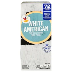Singles White American Cheese Slices - 72 ct