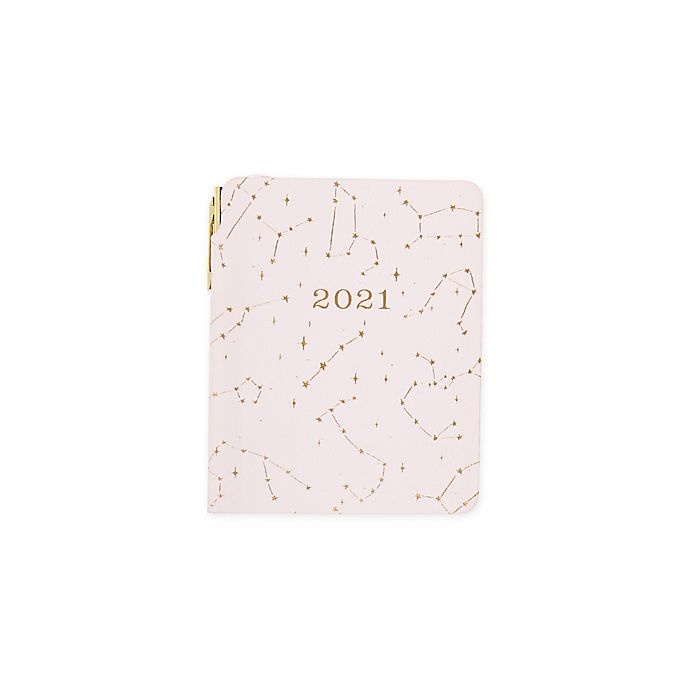 slide 1 of 2, Eccolo Pink Constellations 2021 Faux Leather Agenda with Pen, 1 ct