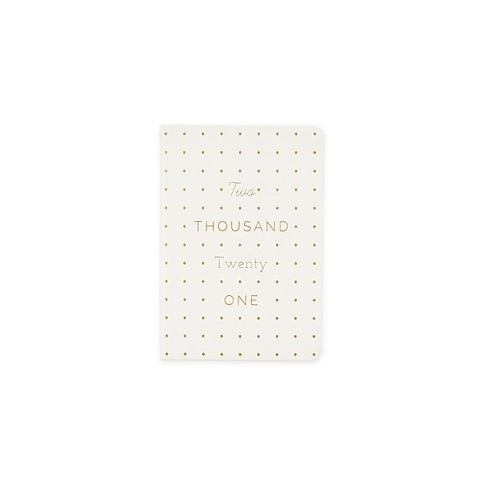 slide 1 of 1, Eccolo Gold Polka Dots 2021 Faux Leather Agenda - Ivory, 1 ct