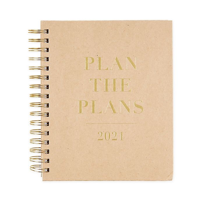slide 1 of 1, Eccolo Plan The Plans 2021 Faux Leather Spiral Agenda with Stickers, 1 ct
