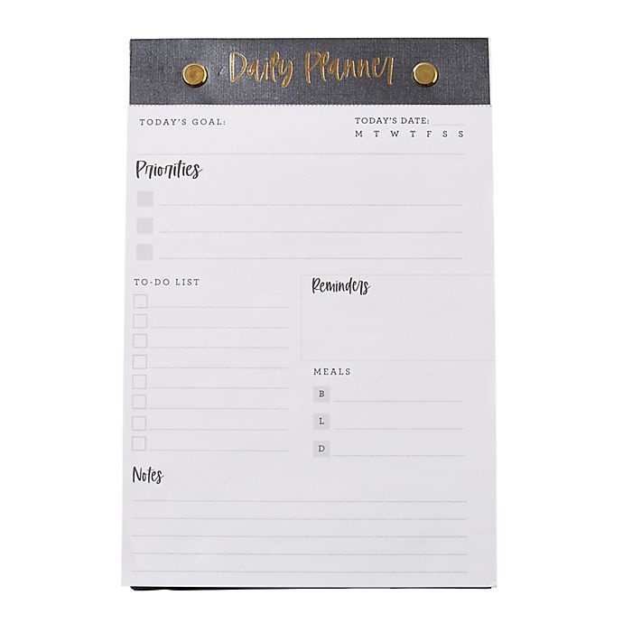 slide 1 of 2, Eccolo Daily Planner Pad - White, 1 ct