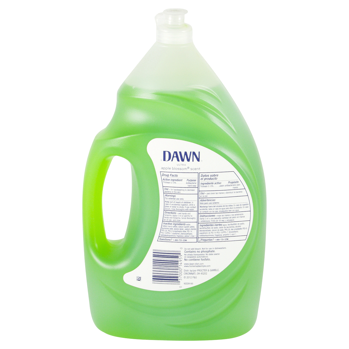 slide 2 of 2, Dawn Ultra Antibacterial Dishwashing Liquid Dish Soap, Apple Blossom Scent, 56 fl oz, 56 fl oz