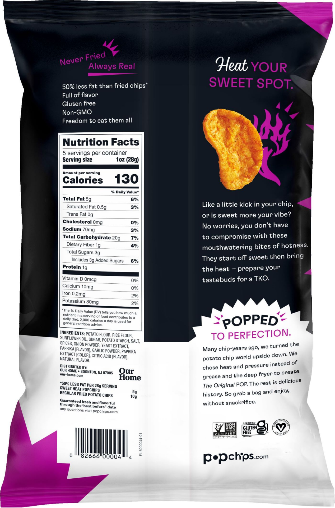 slide 2 of 2, popchips Popped Sweet Heat Flavored Potato Snack 5 oz, 5 oz