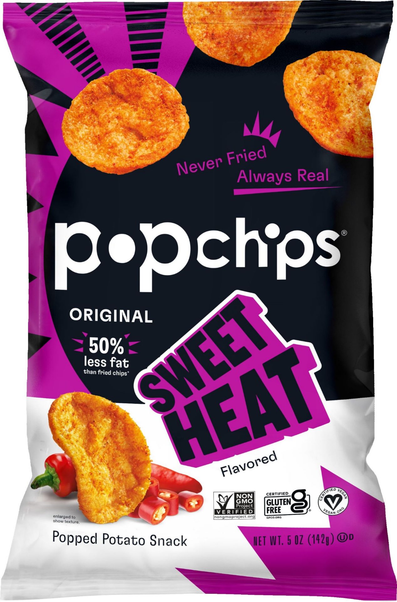 slide 1 of 2, popchips Popped Sweet Heat Flavored Potato Snack 5 oz, 5 oz