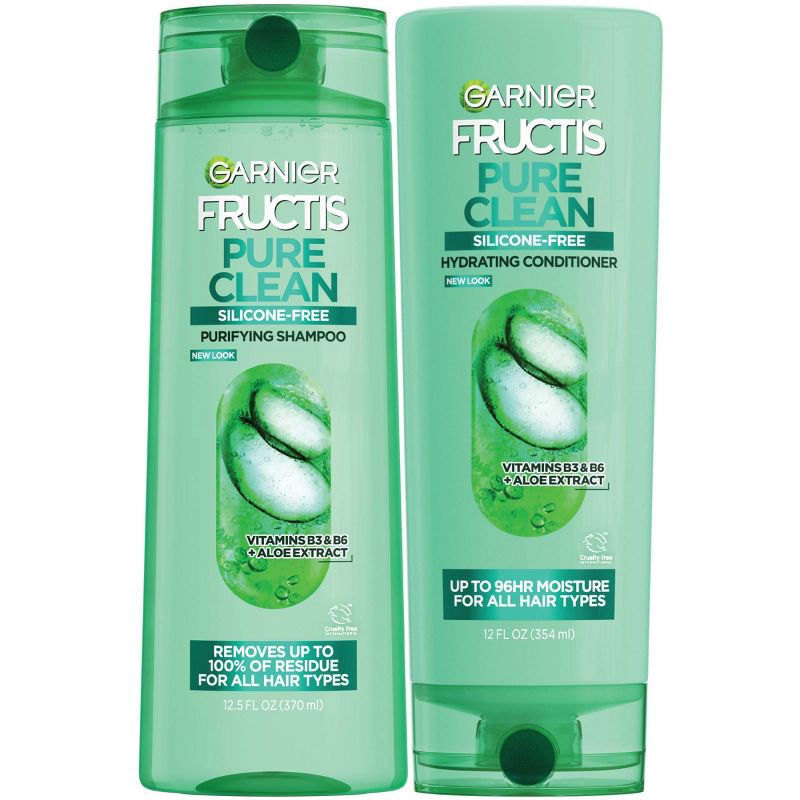 slide 4 of 5, Garnier Pure Clean Everyday Shampoo and Conditioner - 25 fl oz/2pk, 25 fl oz, 2 ct