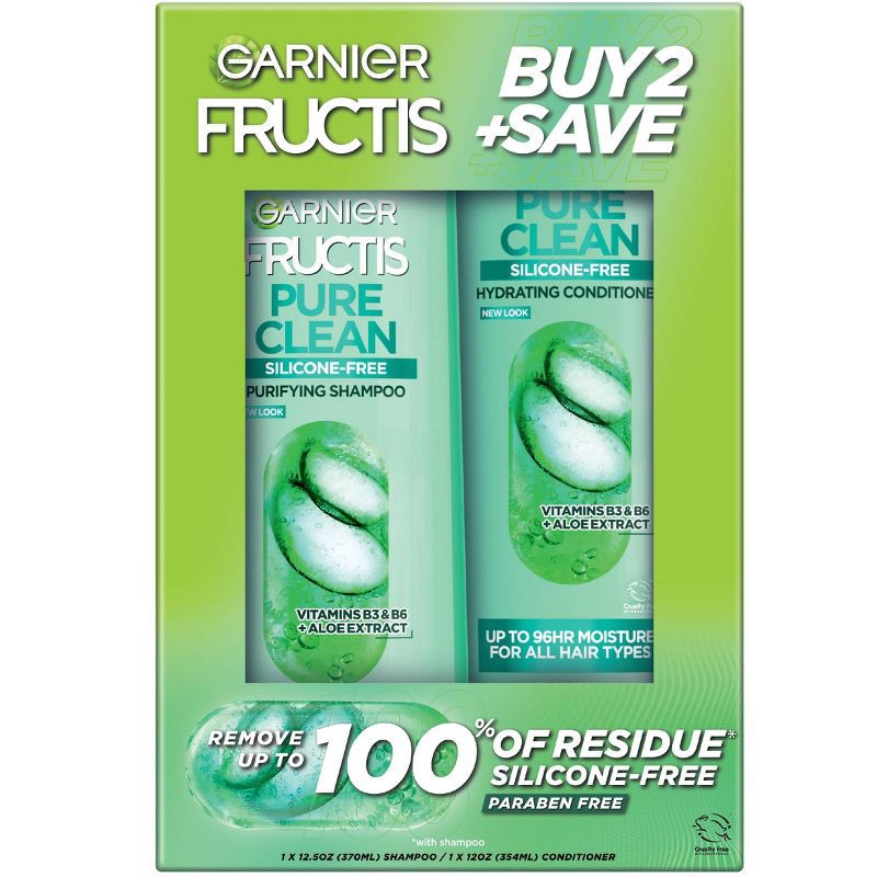 slide 1 of 5, Garnier Pure Clean Everyday Shampoo and Conditioner - 25 fl oz/2pk, 25 fl oz, 2 ct