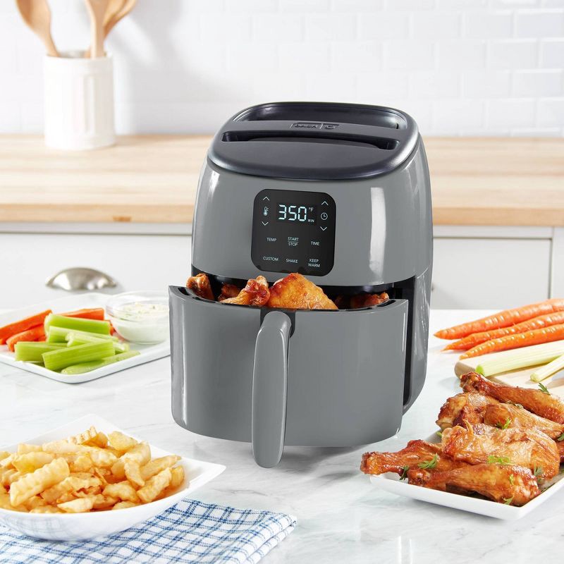 slide 3 of 6, Dash 2.6 qt Express Digital Tasti-Crisp Nonstick Air Fryer, 1 ct