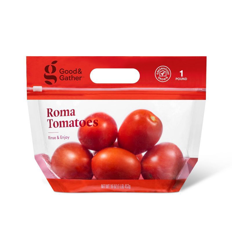 slide 1 of 4, Roma Tomatoes - 16oz - Good & Gather™ (Packaging May Vary), 16 oz