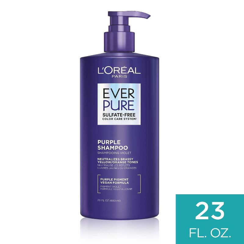 slide 1 of 10, L'Oreal Paris EverPure Sulfate Free Purple Shampoo - 23 fl oz, 23 fl oz