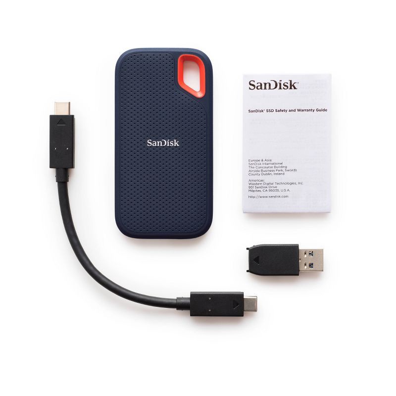 slide 7 of 8, SanDisk Extreme 1TB Portable External SSD Flash Storage Drive - Black, 1 ct