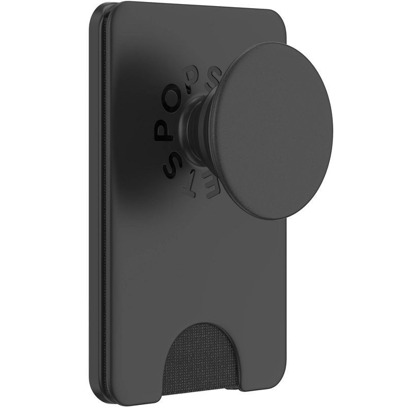 slide 1 of 7, PopSockets Magnetic Phone Wallet with Grip and MagSafe, Magnetic Adapter Ring Included - Black, 1 ct