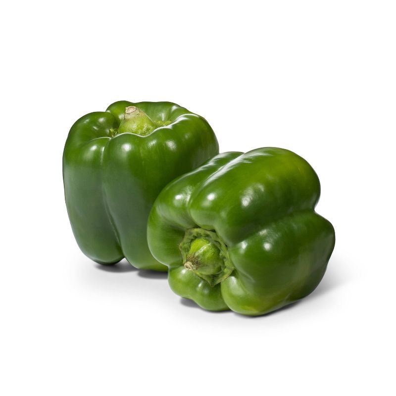 slide 2 of 6, Green Bell Peppers - 2ct - Good & Gather™, 2 ct