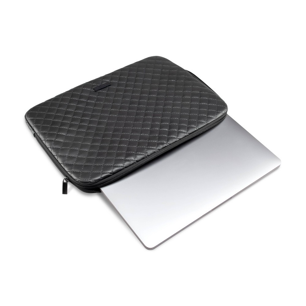 slide 2 of 7, Dabney Lee 14" Quilted Laptop Sleeve - Black, 1 ct