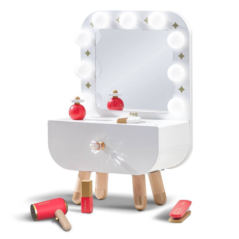 slide 3 of 6, FAO Schwarz Make-Believe Magic Vanity Mirror Makeup Set, 1 ct