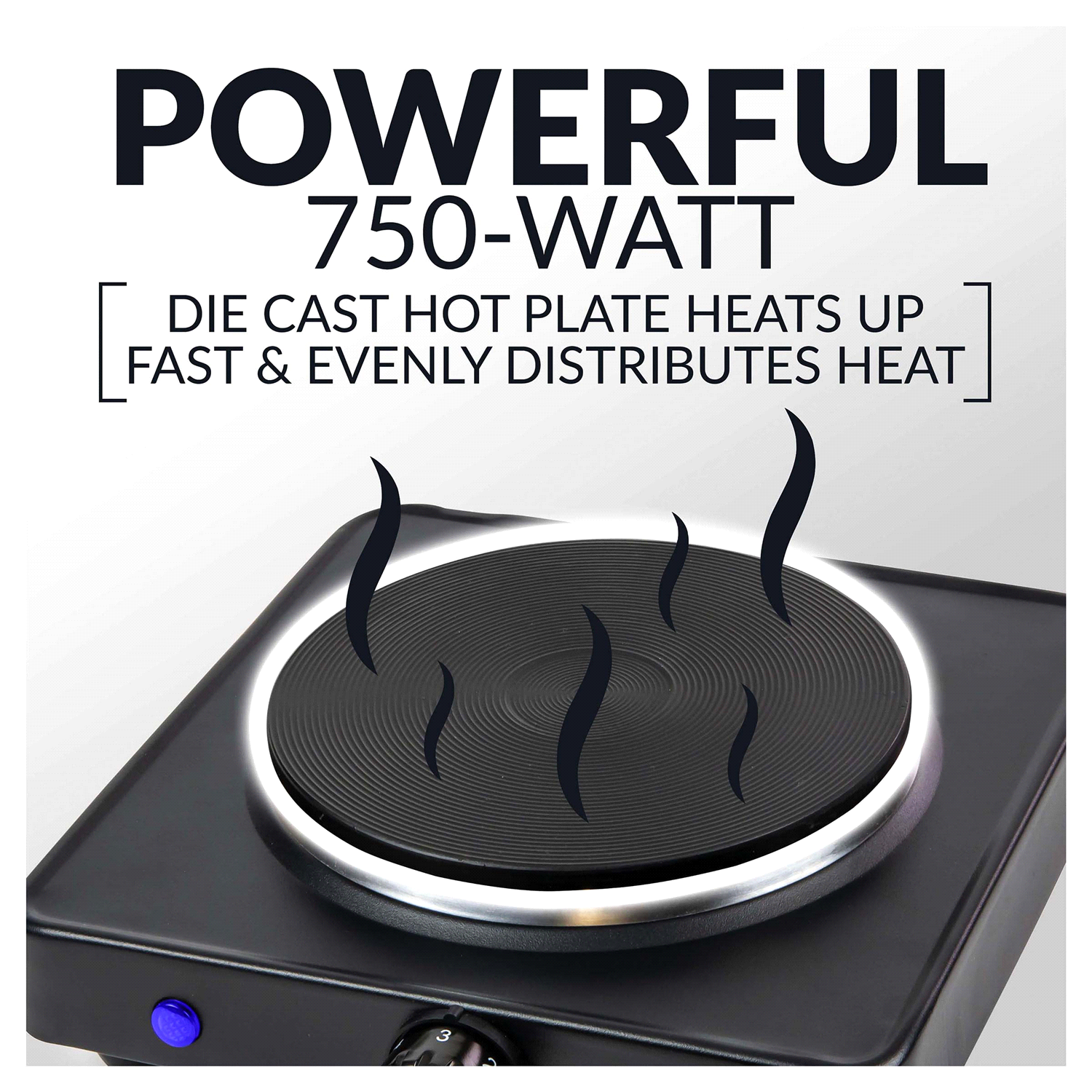 slide 2 of 5, HOME CRAFT Homecraft Single Burner Hot Plate, 750 watt, 1 ct