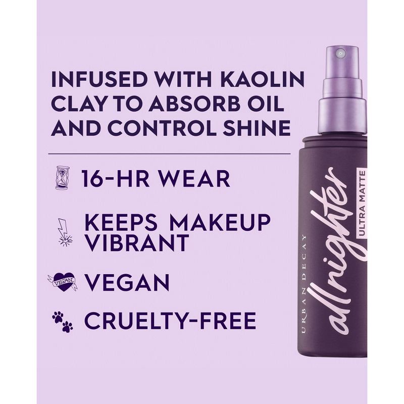 slide 2 of 7, Urban Decay All Nighter Ultra Matte Makeup Setting Spray - Matte - 4 fl oz - Ulta Beauty, 4 fl oz