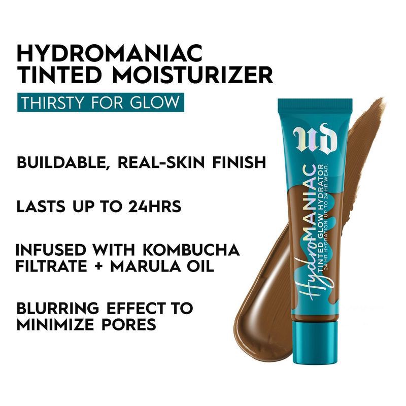 slide 3 of 6, Urban Decay Hydromaniac Glowy Tinted Hydrator Foundation - 80 Deep Warm - 1.1 fl oz - Ulta Beauty, 1.1 fl oz
