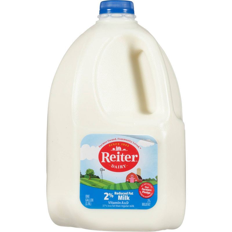slide 1 of 6, Reiter Dairy Reiter 2% Reduced Fat Milk - 1gal, 1 gal