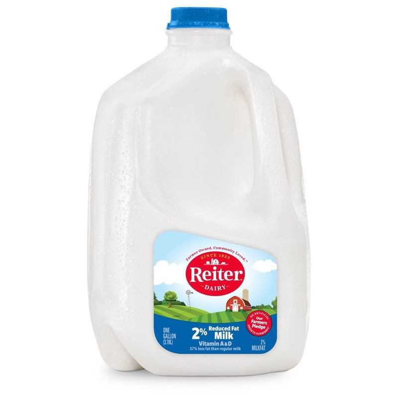 slide 1 of 6, Reiter Dairy Reiter 2% Reduced Fat Milk - 1gal, 1 gal