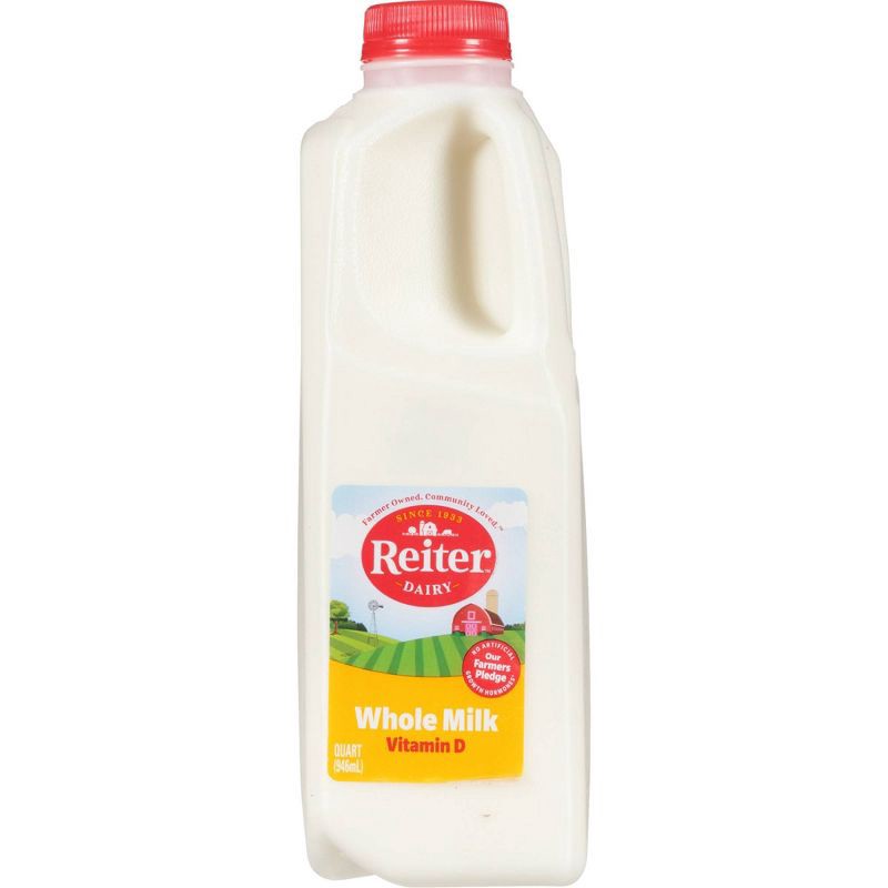 slide 1 of 7, Reiter Dairy Reiter Whole Milk - 1qt, 1 qt