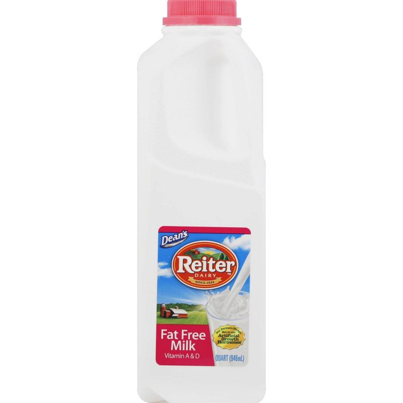slide 1 of 7, Reiter Dairy Reiter Fat Free Skim Milk - 1qt, 1 qt