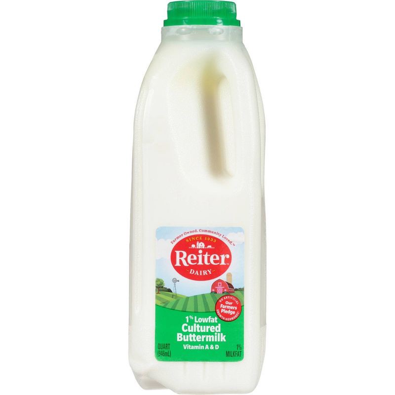 slide 1 of 7, Reiter Dairy Reiter 1% Lowfat Cultured Buttermilk - 1qt, 1 qt