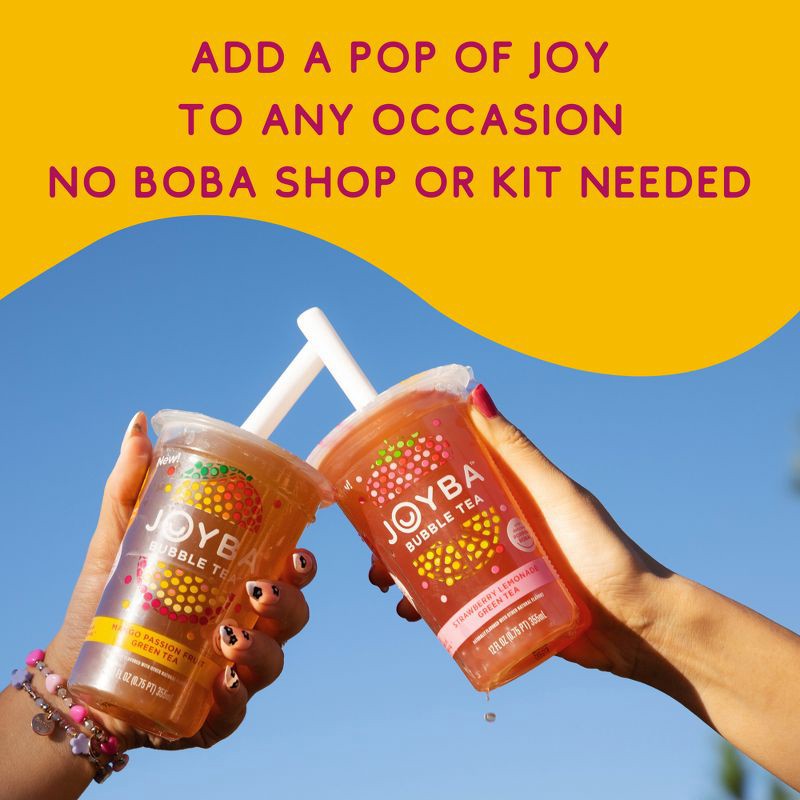 slide 4 of 6, JOYBA Mango Passion Fruit Green Bubble Tea - 4pk/12 fl oz Cups, 4 ct; 12 fl oz