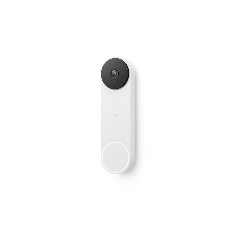slide 4 of 8, Google Nest Doorbell (Battery) - Snow: Wireless Video Camera & Mic, 1 ct
